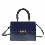 Leather Crossbody Bag Navy Blue